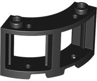 Window Round 3 x 3 x 2 in Black