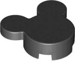 Tile Special Round 3 x 4 x 2/3 Mickey Mouse in Black