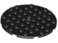 Plate Round 8 x 8 in Black