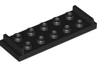 Plate Special 2 x 6 with 2 x 5 Studs and Door Stops on Top in Black