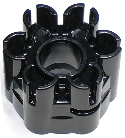 Launcher, Weapon Rapid Shooter Six Barrel, 2 Fingers in Black