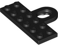Plate Special 2 x 6 with Wall Mount Hook in Black