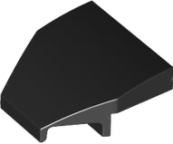 Brick Wedged, Curved 2 x 2 x 2/3 with Notches 27° in Black
