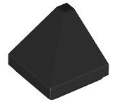 Brick Sloped 30° 1 x 1 x 2/3 Double Corner in Black