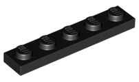 Plate 1 x 5 in Black
