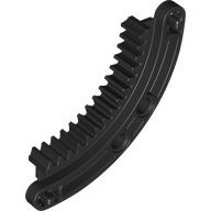 Technic Gear Rack 1/4 Circle 6 x 6, 15 Teeth in Black