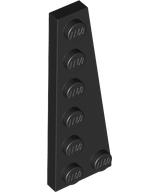 Wedge Plate 6 x 2 Right in Black