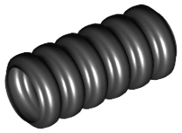 Hose, Ribbed 7mm D. 2L / 1.6cm in Black