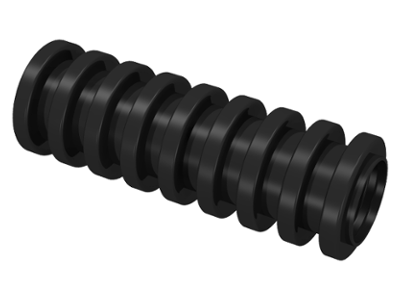 Hose, Ribbed 7mm D. 3L / 2.4cm in Black