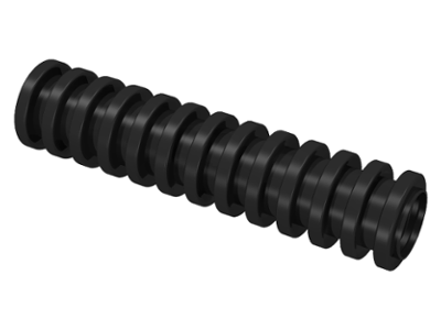 Hose, Ribbed 7mm D. 4L / 3.2cm in Black