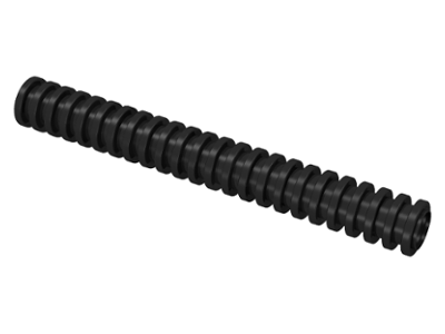 Hose, Ribbed 7mm D. 8L / 6.4cm in Black