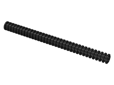 Hose, Ribbed 7mm D. 11L / 8.8cm in Black
