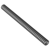 Hose, Ribbed 7mm D. 13L / 10.4cm in Black