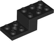Bracket 5 x 2 x 1 1/3 with Bottom Stud Holder in Black