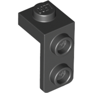 Bracket 1 x 1 - 1 x 2 in Black