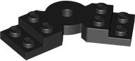 Plate Angled 2 x 2 with Step and Hole in Center in Black