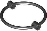 Bar, Ring 7L Diameter, with 2 Axle Connectors in Black