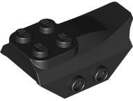 Brick Special 2 x 5 with Slope, Studs on Side in Black