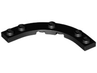 Plate Round Corner 5 x 5 with 4 x 4 Round Cutout in Black