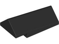 Brick Sloped 45° 2 x 4 x 1 1/3 Double in Black
