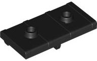 Treasure Chest Lid, Flat with 2 Studs in Black