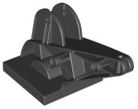 Duplo Crane Base with Drum Holder and Arm in Black
