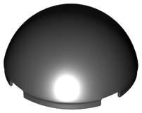 Dome Hemisphere 4 x 4 in Black