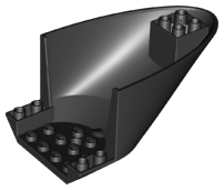 Aircraft Fuselage Curved Aft Section 6 x 10 Bottom in Black