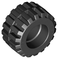 Tyre 21 x 12 with Offset Tread Small Wide and Center Band in Black