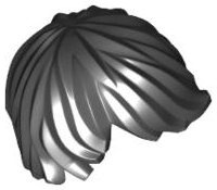 Hair Tousled with Side Part in Black