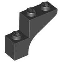 Brick Arch 1 x 3 x 2 in Black