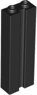 Brick Special 1 x 2 x 5 with Groove in Black