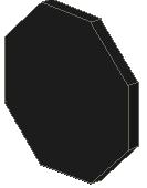 Road Sign Clip-on 2 x 2 Octagon in Black