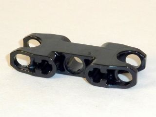 Technic Axle and Pin Connector 2 x 5 with Two Ball Joint Sockets [Closed Sides] [Open Axle Holes] in Black