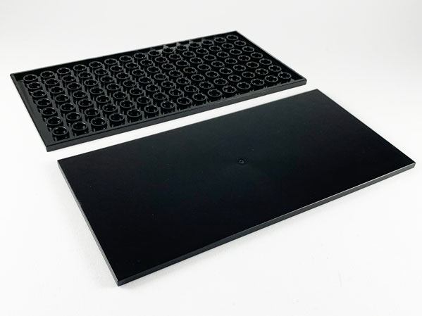 Tile 8 x 16 with Bottom Tubes in Black