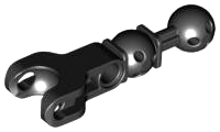 Large Figure Skeletal, Limb with Ball Joint on Axle and Ball Socket and Hole in Black
