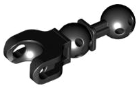 Large Figure Skeletal, Limb, 5L with Ball Joint on Axle and Ball Socket in Black