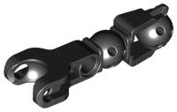 Large Figure Skeletal, Limb with Ball Joint, and Ball Socket and Hole in Black