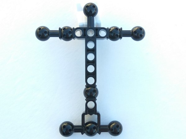 Large Figure Skeletal, Torso with 9 Ball Joints, and 8 Holes, Large in Black