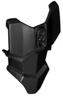Large Figure Torso Cover, Armour with 2 Chest Holes and Ball Joint Socket in Black