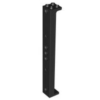 Support 2 x 2 x 13 with 5 Pin Holes in Black