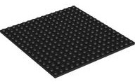 Plate 16 x 16 in Black