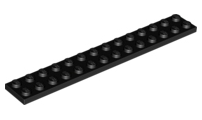 Plate 2 x 14 in Black