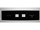 Vehicle Base, Train 6 x 24 with Two 2 x 2 Openings and 3 Round Holes Each End, Reinforced on Bottom Side in Black