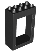 Duplo Door Frame 2 x 4 x 5 in Black