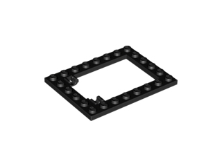 Plate Special 6 x 8 Trap Door Frame Horizontal [Long Pin Holders] in Black