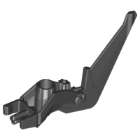 Large Figure Weapon Blade, Angled in Black