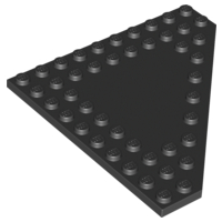 Wedge Plate 10 x 10 Cut Corner [No Centre Studs] in Black