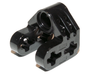 Technic Axle and Pin Connector Perpendicular Split in Black
