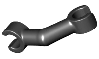 Arm Skeleton Bent with Clips at 90° [Vertical Grip] in Black